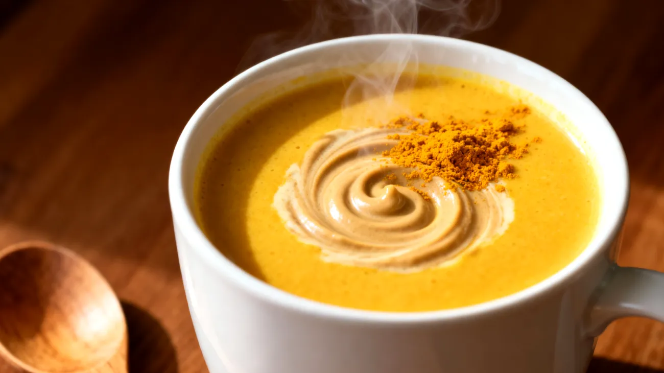 Goldene Milch mit Tahini und Ashwagandha"