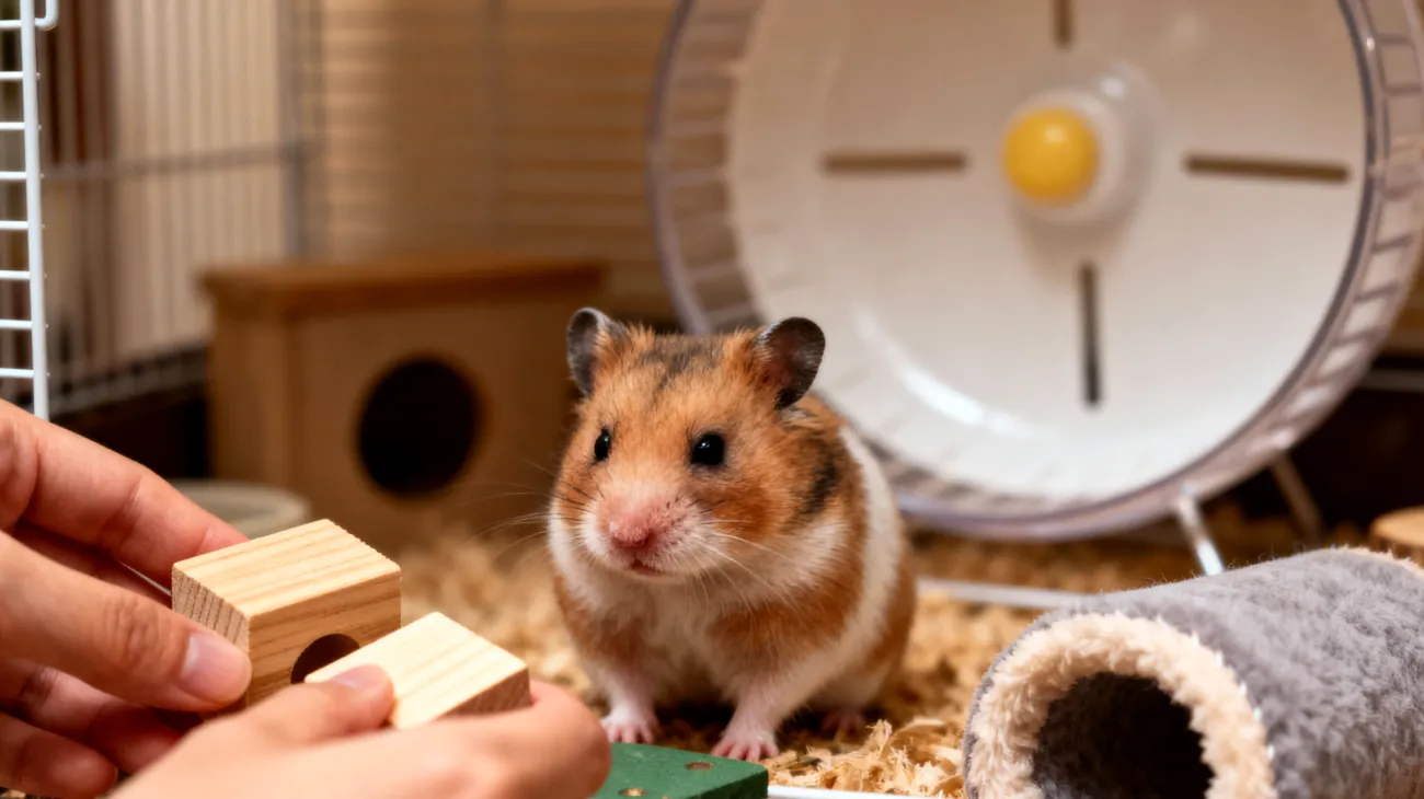 Hamster zeigen nach einer Kastration oft veränderte Aktivitätsmuster und benötigen alternative Beschäftigungsmöglichkeiten, da sie während der Heilungsphase weniger aktiv sind und sich langweilen können, was zu Stress und unerwünschtem Verhalten führen kann"