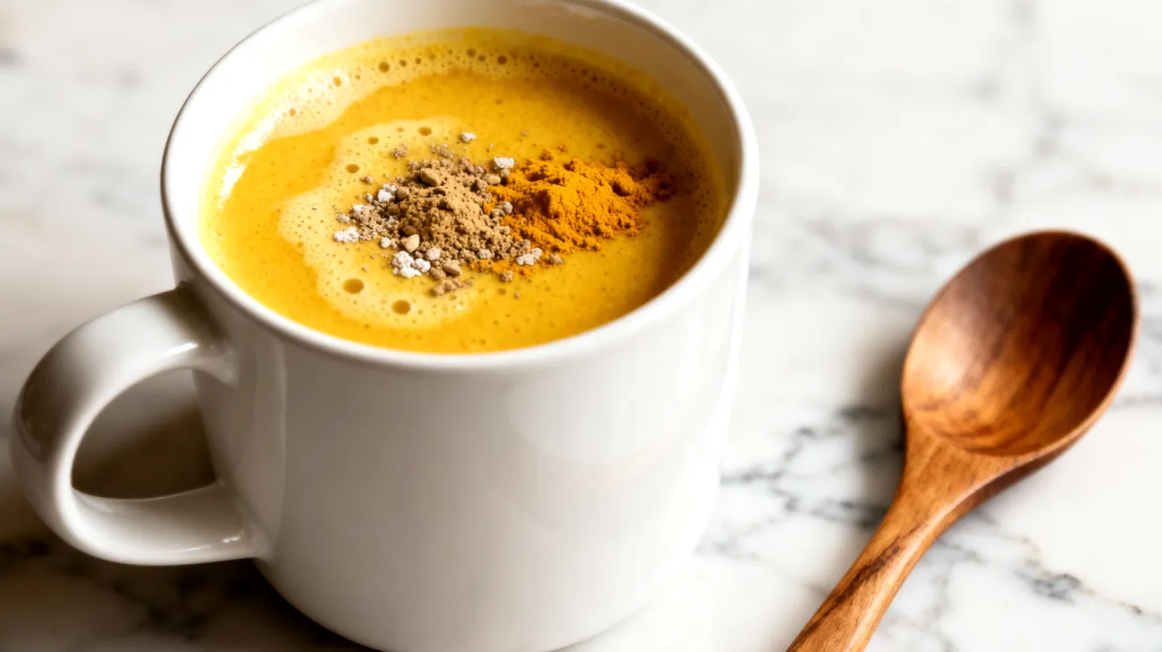 Goldene Milch mit Ashwagandha und Magnesiumpulver"