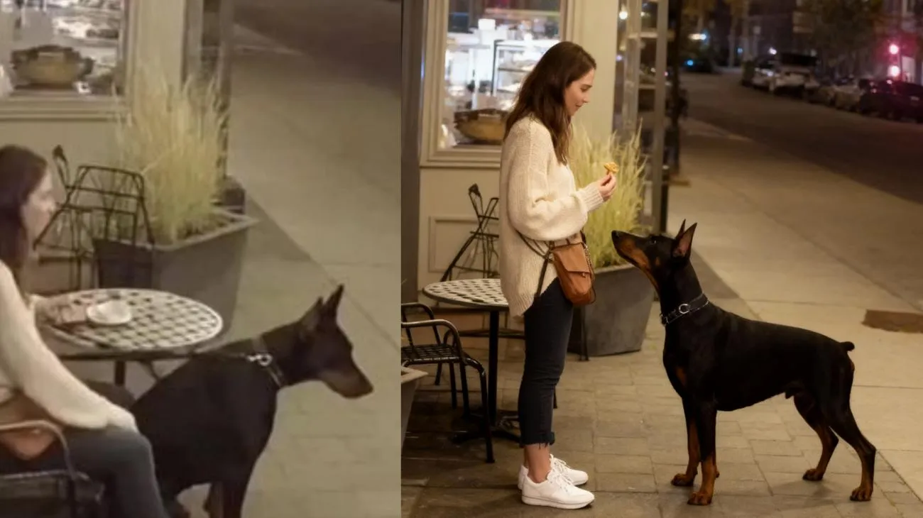 Echte Sicherheitsaufnahmen: Hund rettet Besitzerin Sekunden vor Unfall"